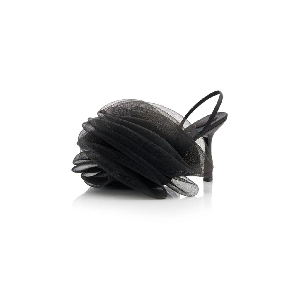 Mesh Badekugel Blume Knöchelriemen Stilettos High Heels
