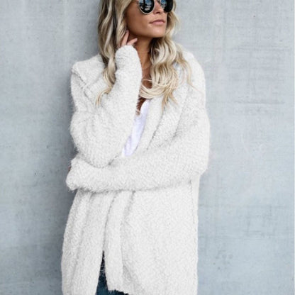 Mode Kapuzen Strickjacke Jacke Jacke Frauen