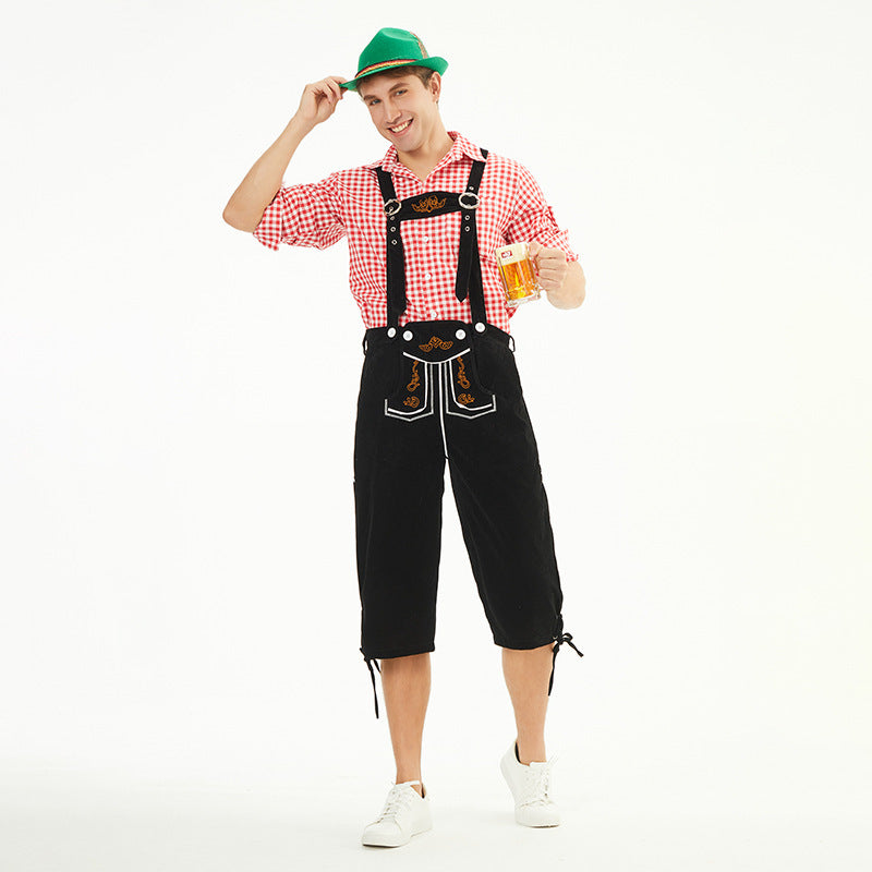 German Suspender Pants Beer Clothing Munich Beer Festival Clothing Bar Embroidered Suspender Pants