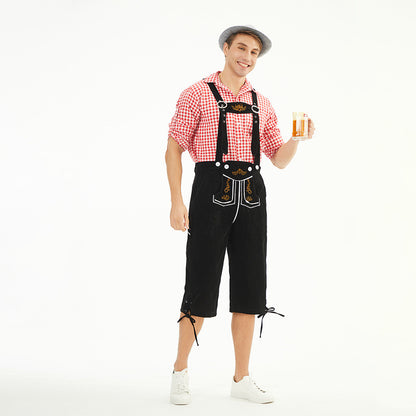 German Suspender Pants Beer Clothing Munich Beer Festival Clothing Bar Embroidered Suspender Pants