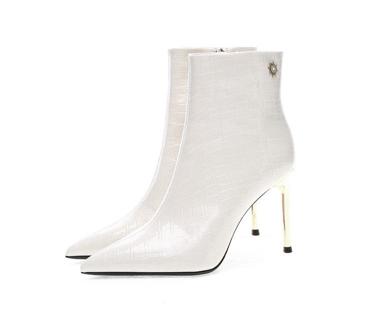 Spitze High Heels Lackleder Stilettos