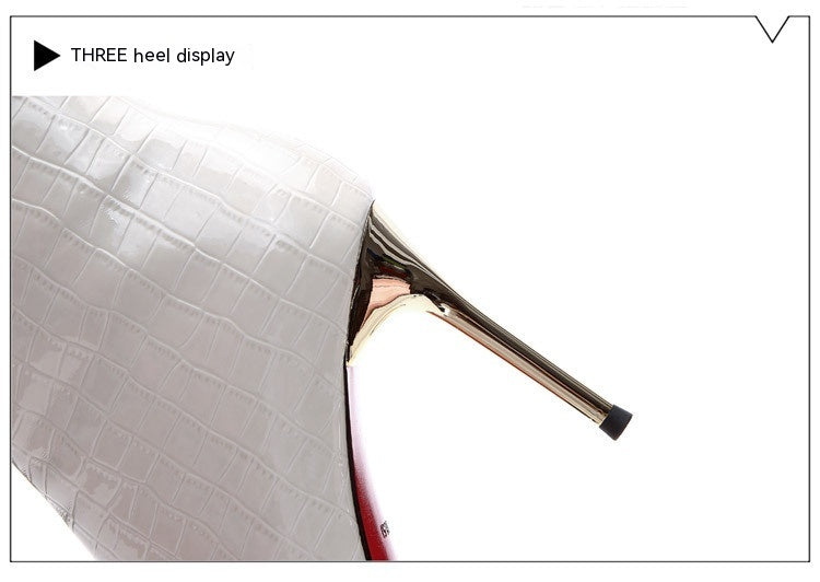 Spitze High Heels Lackleder Stilettos