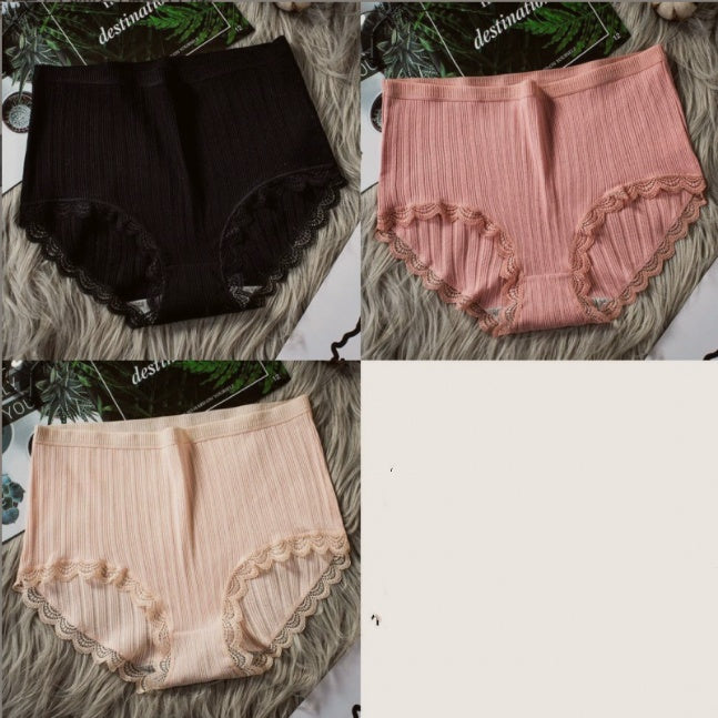 Atmungsaktive Baumwollunterwäsche mit hoher Taille für Damen