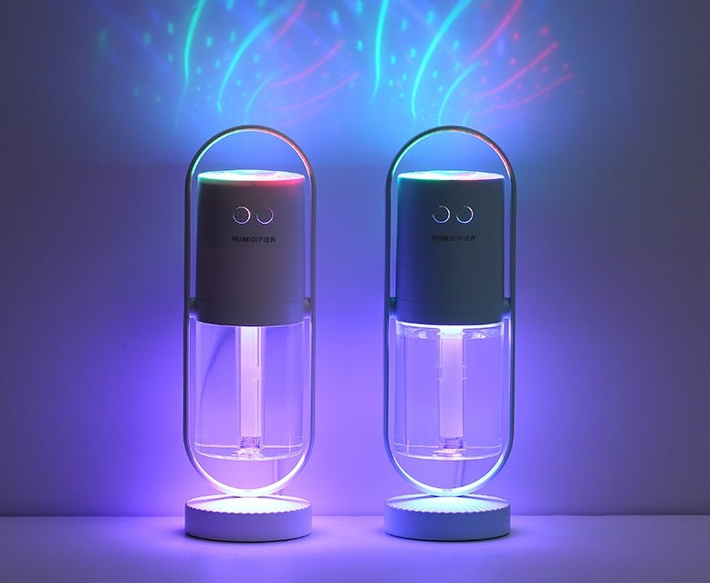 Magic Shadow USB-Luftbefeuchter für Zuhause mit Projektionsnachtlichtern Ultraschall-Autonebelhersteller Mini-Büro-Luftreiniger