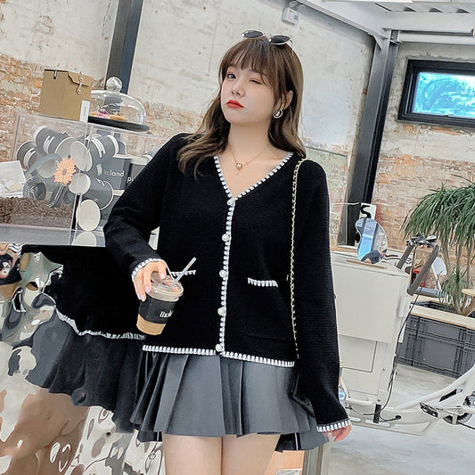 Strickpullover Retro Temperament Bluse Strickjacke Damen