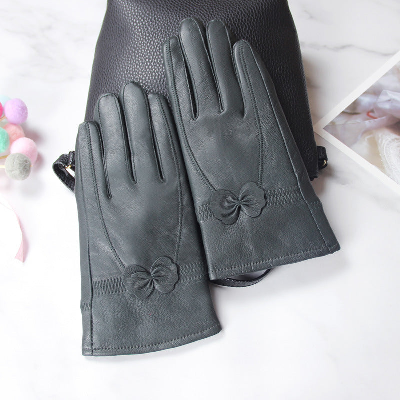 Schmetterlingshandschuhe im koreanischen Stil mit geteilten Fingern für Damen