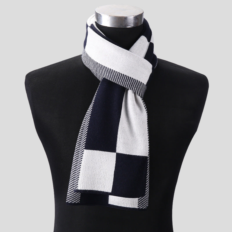 Karierter Herrenschal Strickschal