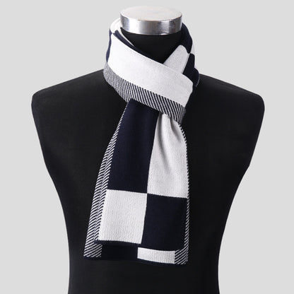 Karierter Herrenschal Strickschal