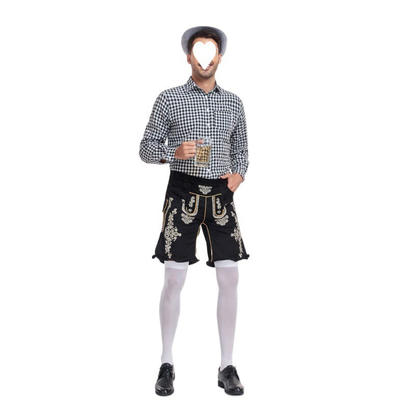 Traditional Beer Festival Men's Plaid Shirt