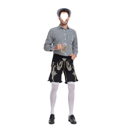 Traditional Beer Festival Men's Plaid Shirt