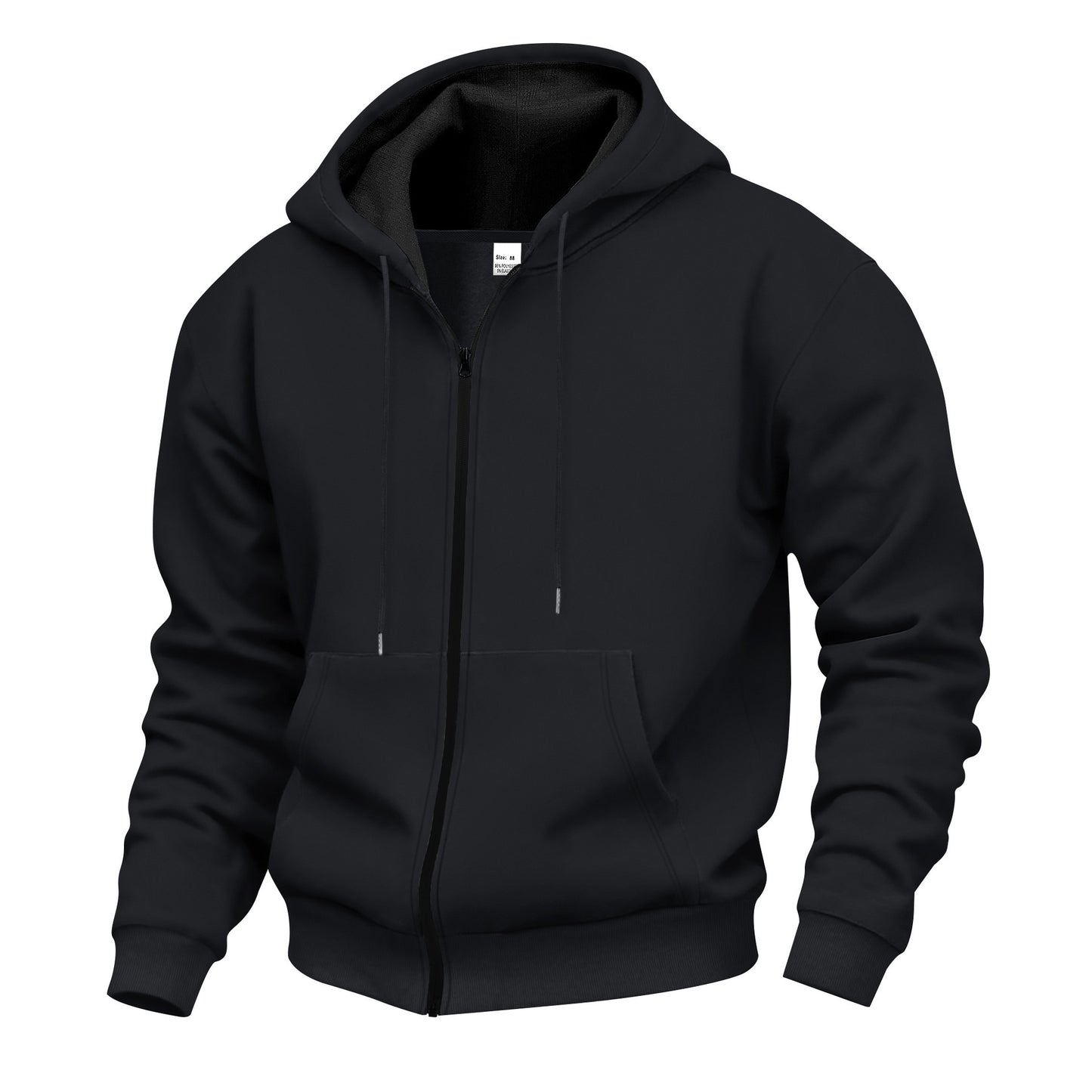 Herren Kapuzen-Sweatshirt mit Reißverschluss und Fleecefutter
