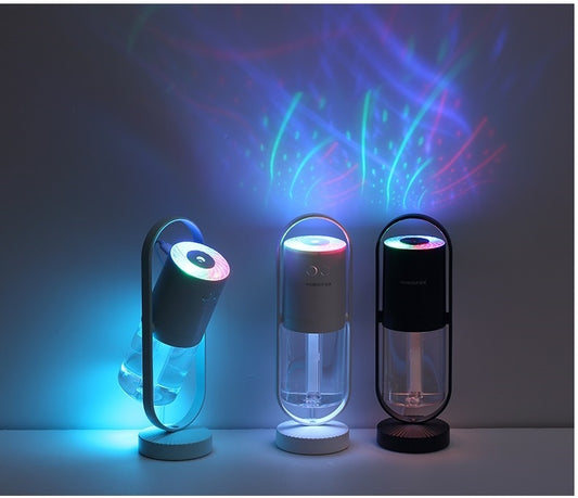 Magic Shadow USB-Luftbefeuchter für Zuhause mit Projektionsnachtlichtern Ultraschall-Autonebelhersteller Mini-Büro-Luftreiniger