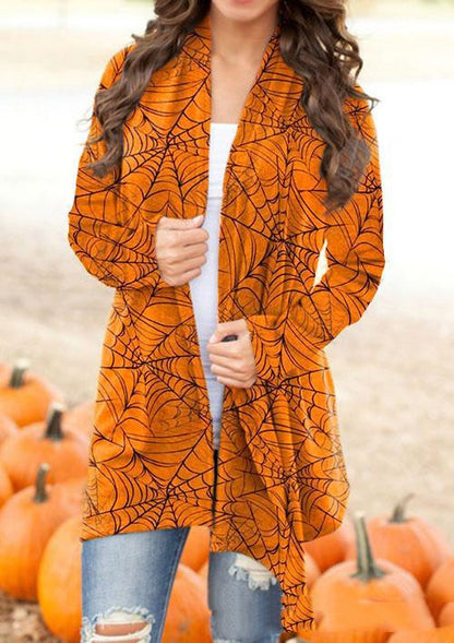 Halloween Digitaldruck Lässige Strickjacke Jacke Damen