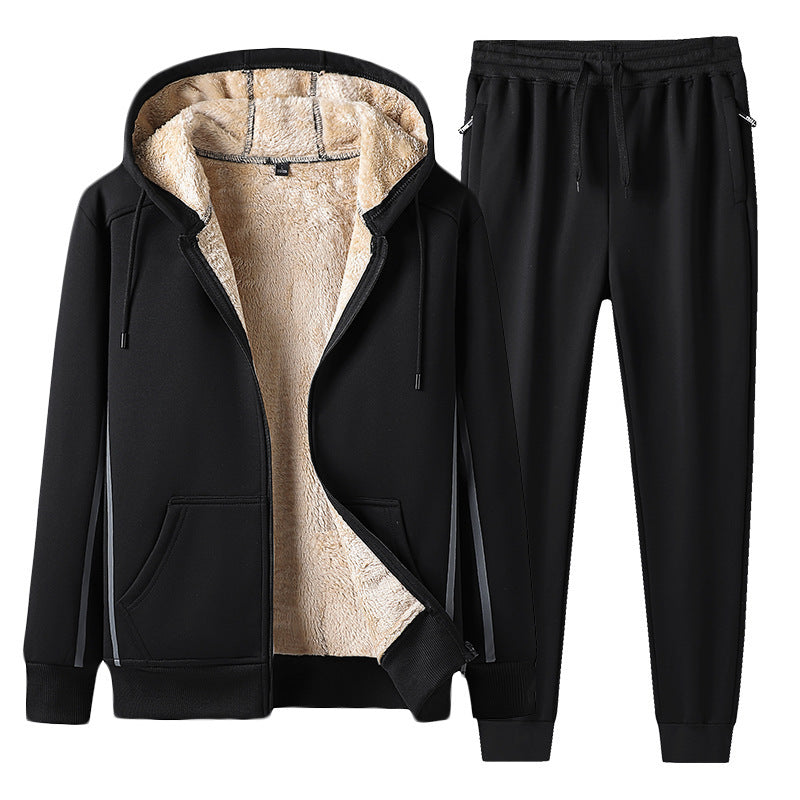 Herren Sportanzug 2-teilig – Freizeit Trainingsanzug mit Shorts