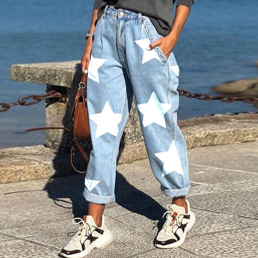 Lange Hosen Lose Casual Fünfzackigen Stern