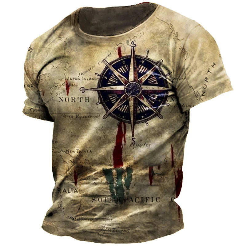 Lässiges Herren-T-Shirt mit Rundhalsausschnitt – Jetzt im 1+1 GRATIS Aktionsangebot!