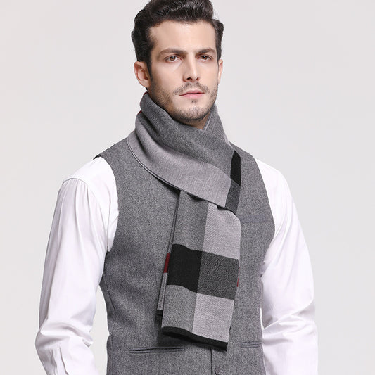 Basolan Wollschal Herren – Warmes Winteraccessoire im Karo-Design