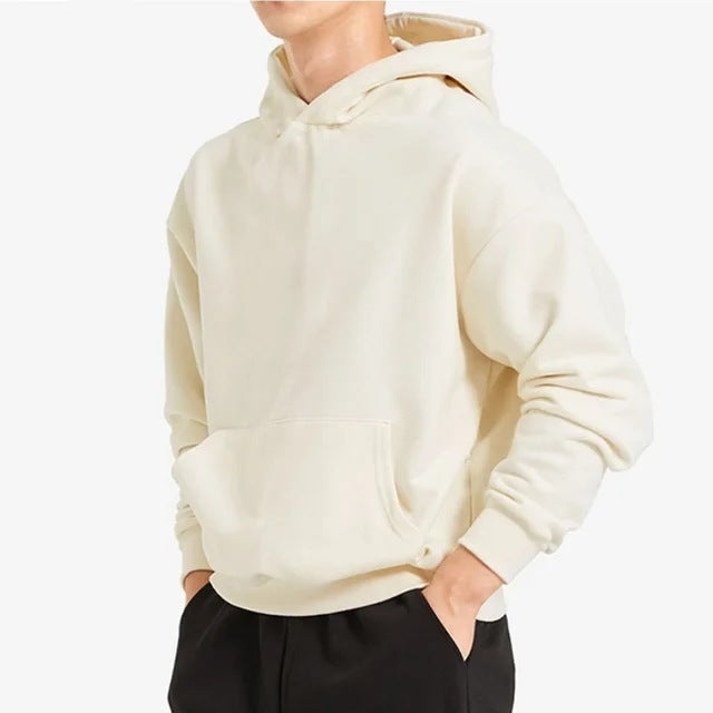 Herren Hoodie mit überschnittenen Schultern und Fleecefutter