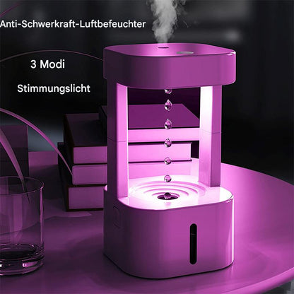 Kreativer Anti-Schwerkraft-Wassertropfen-Luftbefeuchter, Klimaanlage, Nebelspray, leises Schlafzimmerbüro für den Haushalt mit 580 ml Wassertank