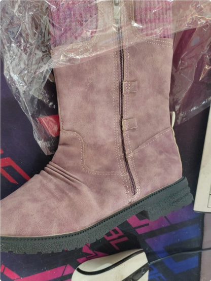 Damen Winterstiefel Halbhohe Schneestiefel