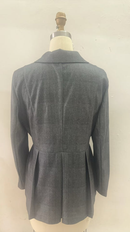 Damen Grob Blumen Slim-Fit Fashion Blazer