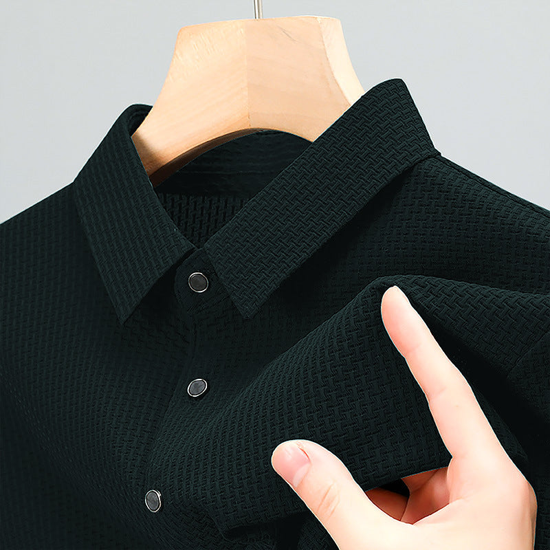 Leichtes Herren-Oberteil mit asymmetrischem Design – Atmungsaktiv & Business-Lässig (1+1 Gratis)