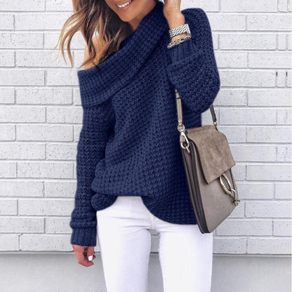Pullover einfarbiger Rollkragenpullover