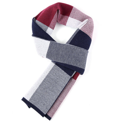 Karierter Herrenschal Strickschal