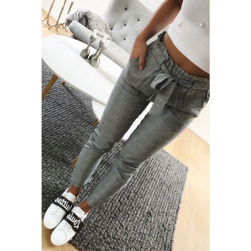 Lange Damenhose mit hoher Taille