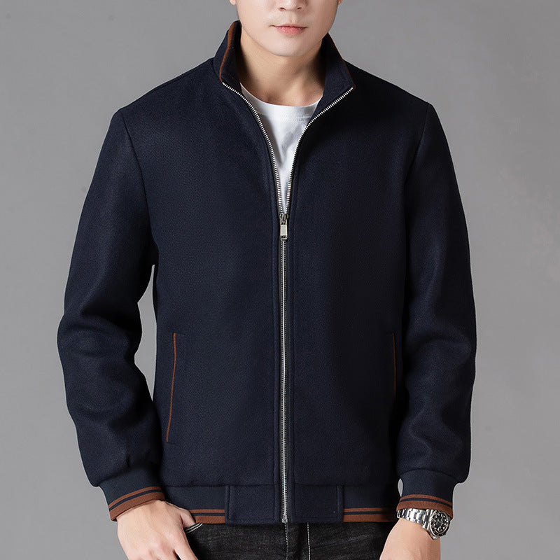 Herren Wollfleece-Jacke – Sportlicher Herbstmantel mit Taschen