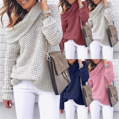 Pullover einfarbiger Rollkragenpullover