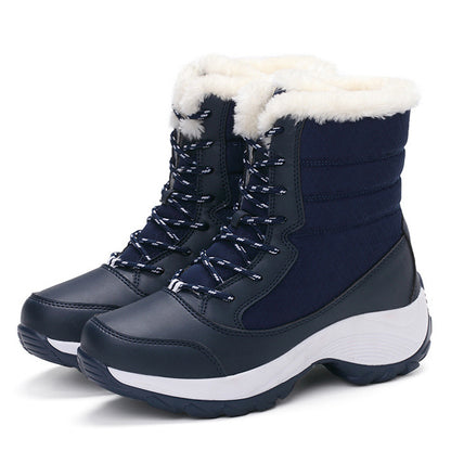 Schneestiefel Plüsch Warme Stiefeletten Für Damen Winterschuhe