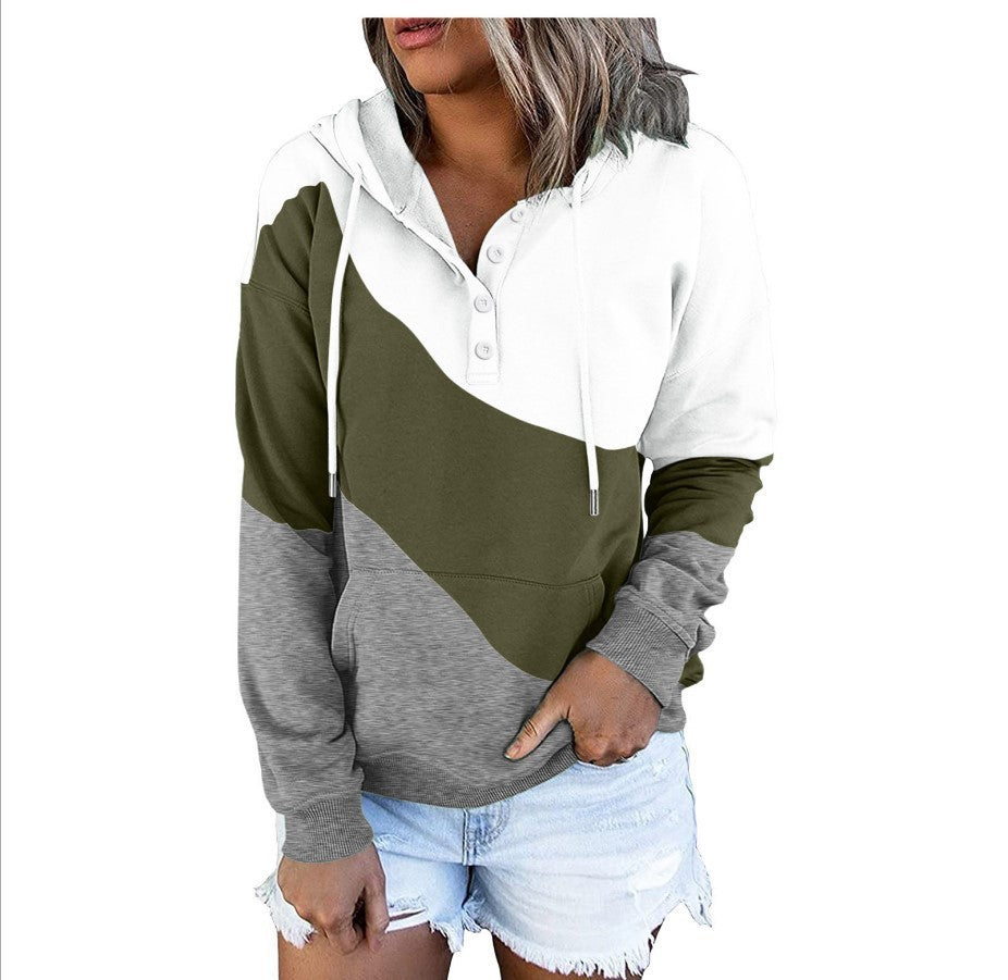 Bedruckter lässiger Hoodie-Mantel für Damen