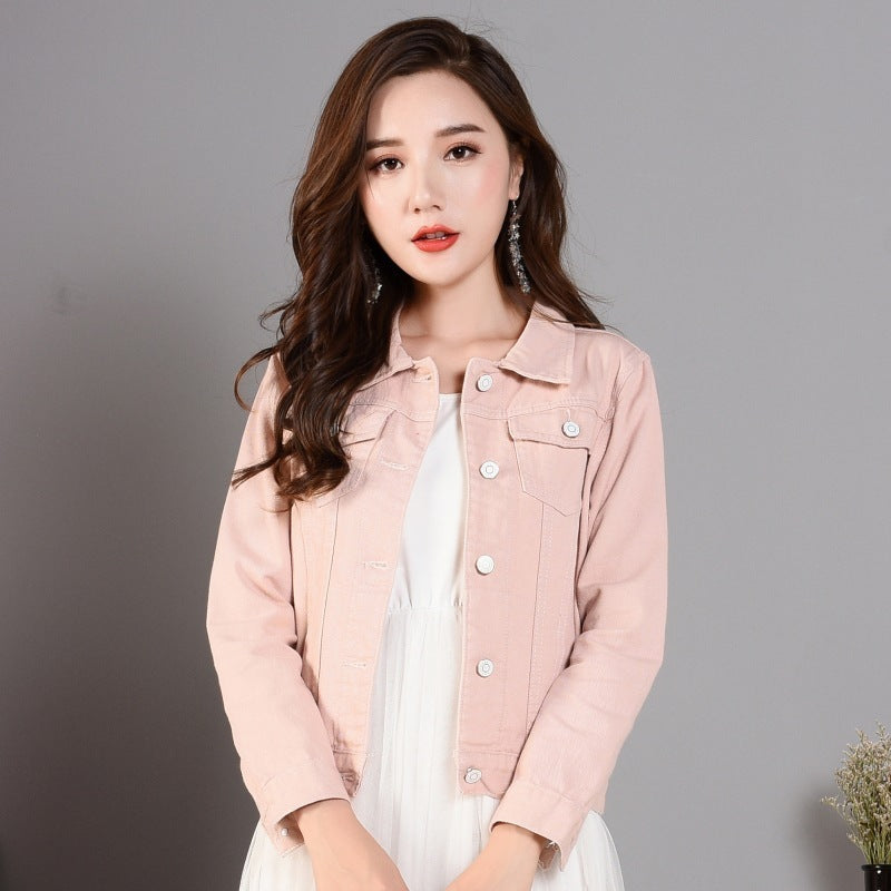 Candy Farbe Jacke Langarm Damen Jacke