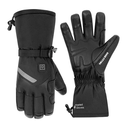 Beheizbare Motorradhandschuhe aus Schafsleder mit Touchscreen