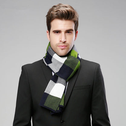 Herren Karoschal aus Wolle – Britischer Stil, 180x30 cm