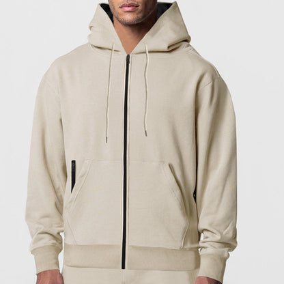 Herren Fleece Hoodie mit Reißverschluss – Warmer Kapuzenpullover für Herbst & Winter