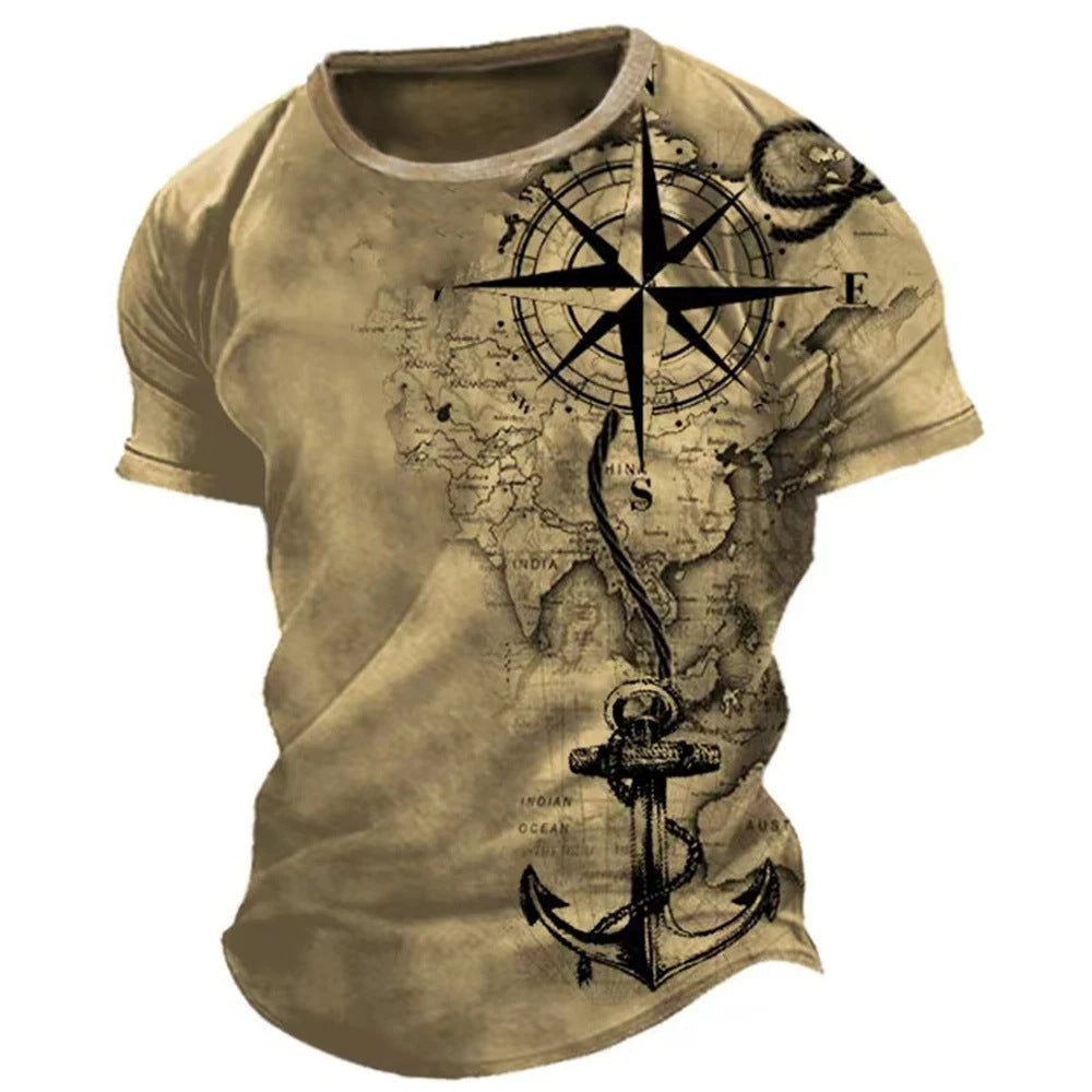 Lässiges Herren-T-Shirt mit Rundhalsausschnitt – Jetzt im 1+1 GRATIS Aktionsangebot!