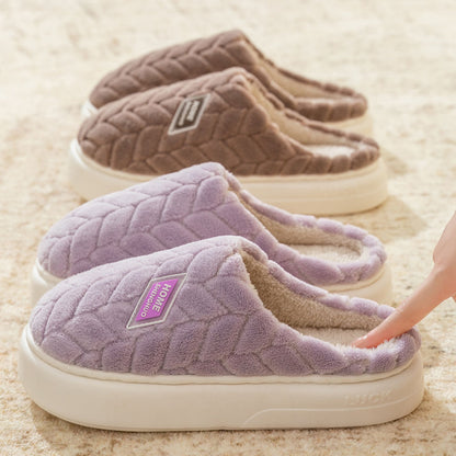 Neue rutschfeste Plüsch-Hausschuhe mit dicken Sohlen für Paare, warme Winter-Hausschuhe für Zuhause, Innen-Fleece-Schuhe für Damen und Herren