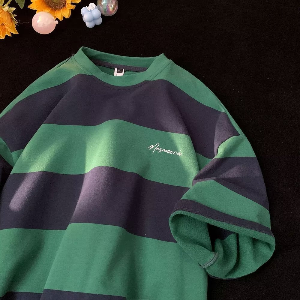 Locker geschnittenes Halbarm-Shirt im japanischen Stil – Ideal für den Sommer