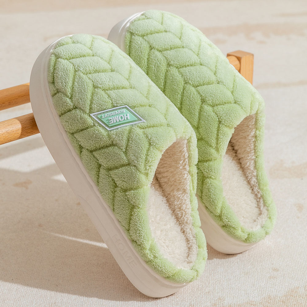 Neue rutschfeste Plüsch-Hausschuhe mit dicken Sohlen für Paare, warme Winter-Hausschuhe für Zuhause, Innen-Fleece-Schuhe für Damen und Herren