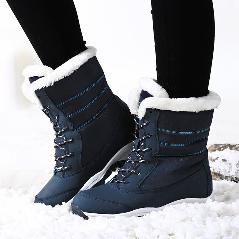 Schneestiefel Plüsch Warme Stiefeletten Für Damen Winterschuhe