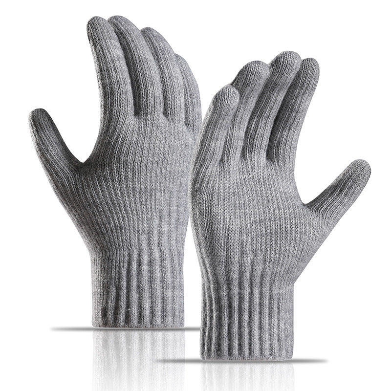 Winter-Fleece-gefütterte, gepolsterte, warmhaltende Strickhandschuhe für Damen