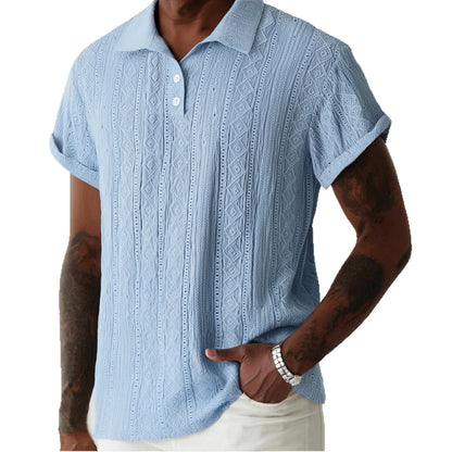 Herren Sommerhemd mit Hohldesign – Leicht, Atmungsaktiv & Kurzarm