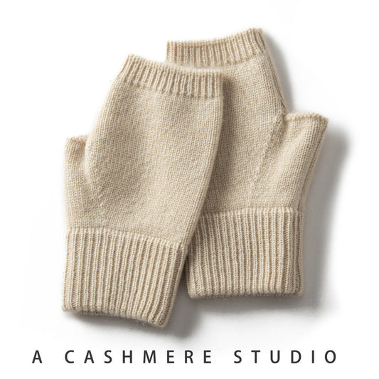 Reine Kaschmir Halbfingerhandschuhe für Frauen Herbst Winter verschiedene Farben
