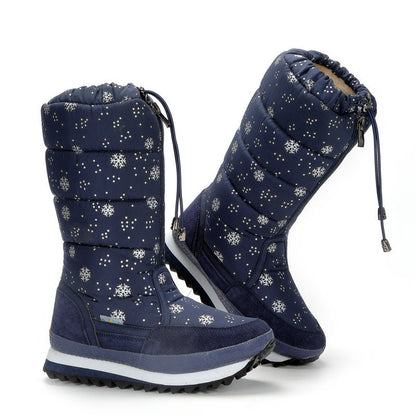 Damenstiefel Winterschuhe Damen Schneestiefel Plateau Warm halten Knöchel Winterstiefel mit dicken Pelzabsätzen