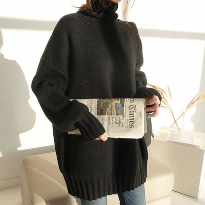 Wattierter Pullover mit hohem Kragen