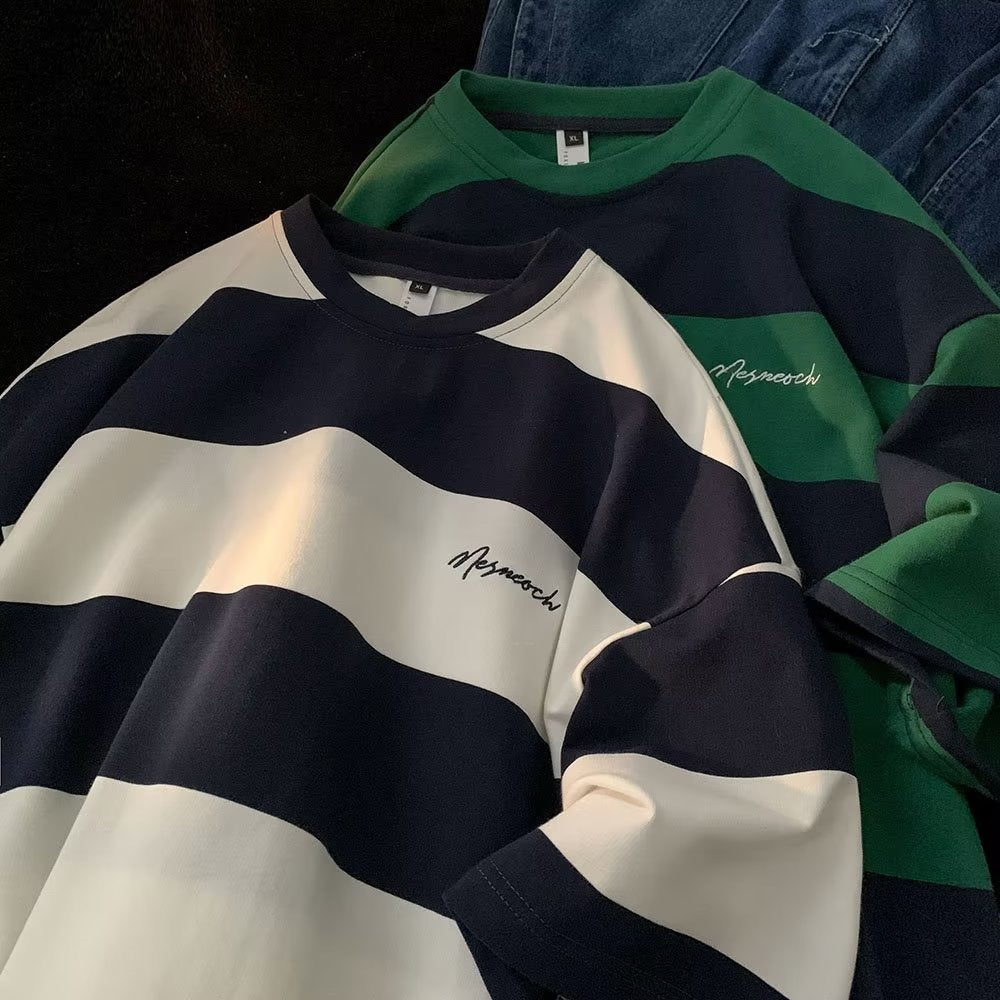Locker geschnittenes Halbarm-Shirt im japanischen Stil – Ideal für den Sommer