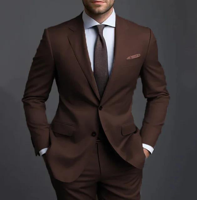 Herrenanzug Zweiteilig – Slim Fit Business Casual Anzug für Alltag & Anlass