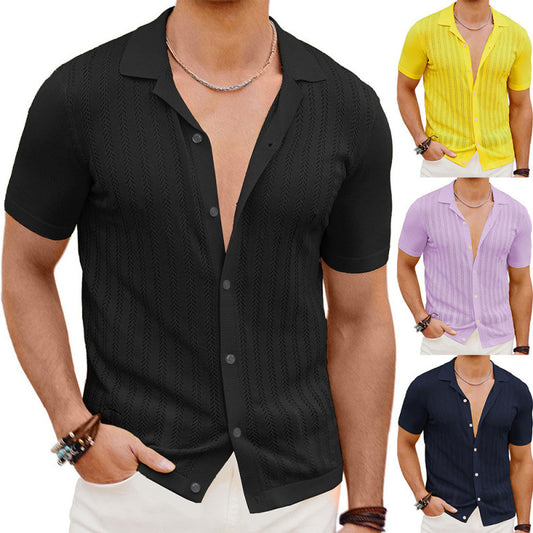Sommer-Herrenhemd mit Hohldesign – Leicht & Atmungsaktiv